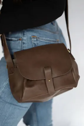 Tan Nubuck Leather Bucket Bag