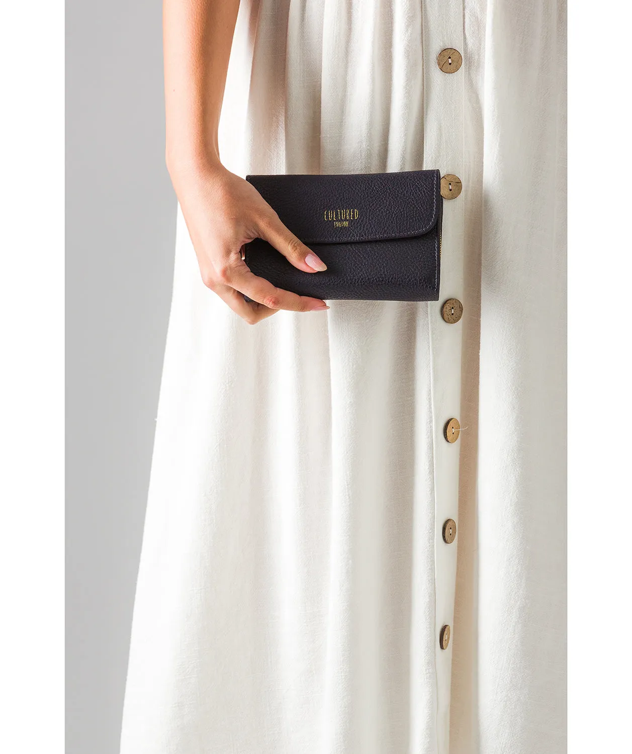 'Tatiana' Midnight Leather Purse