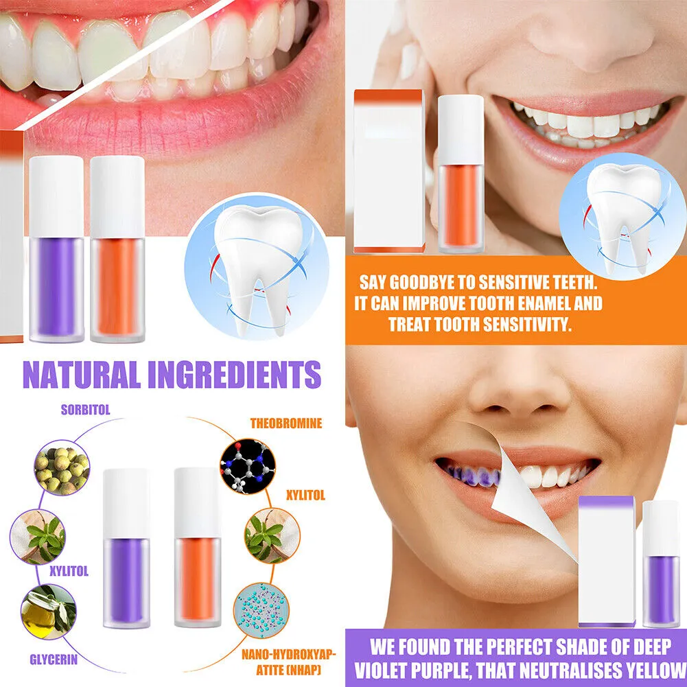 US 2-4 Pcs Intensive Stain Removal Teeth Whitening Repair Kit Smile Perfect