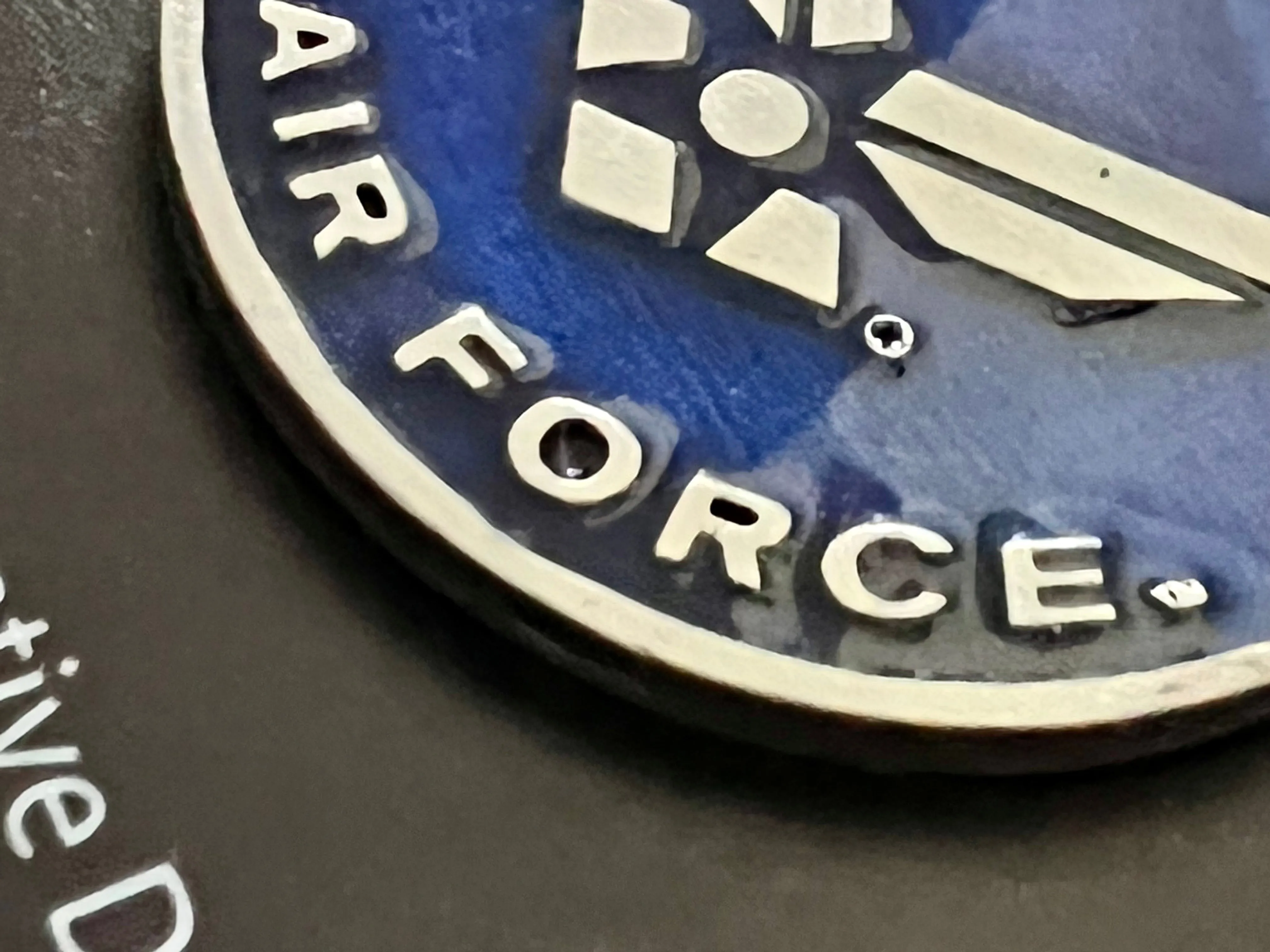 U.S. Air Force Enamel (USAF) Logo Pewter Keychain