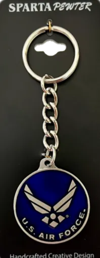 U.S. Air Force Enamel (USAF) Logo Pewter Keychain