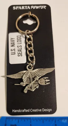 U.S. Navy (USN) Seals Logo Pewter Keychain