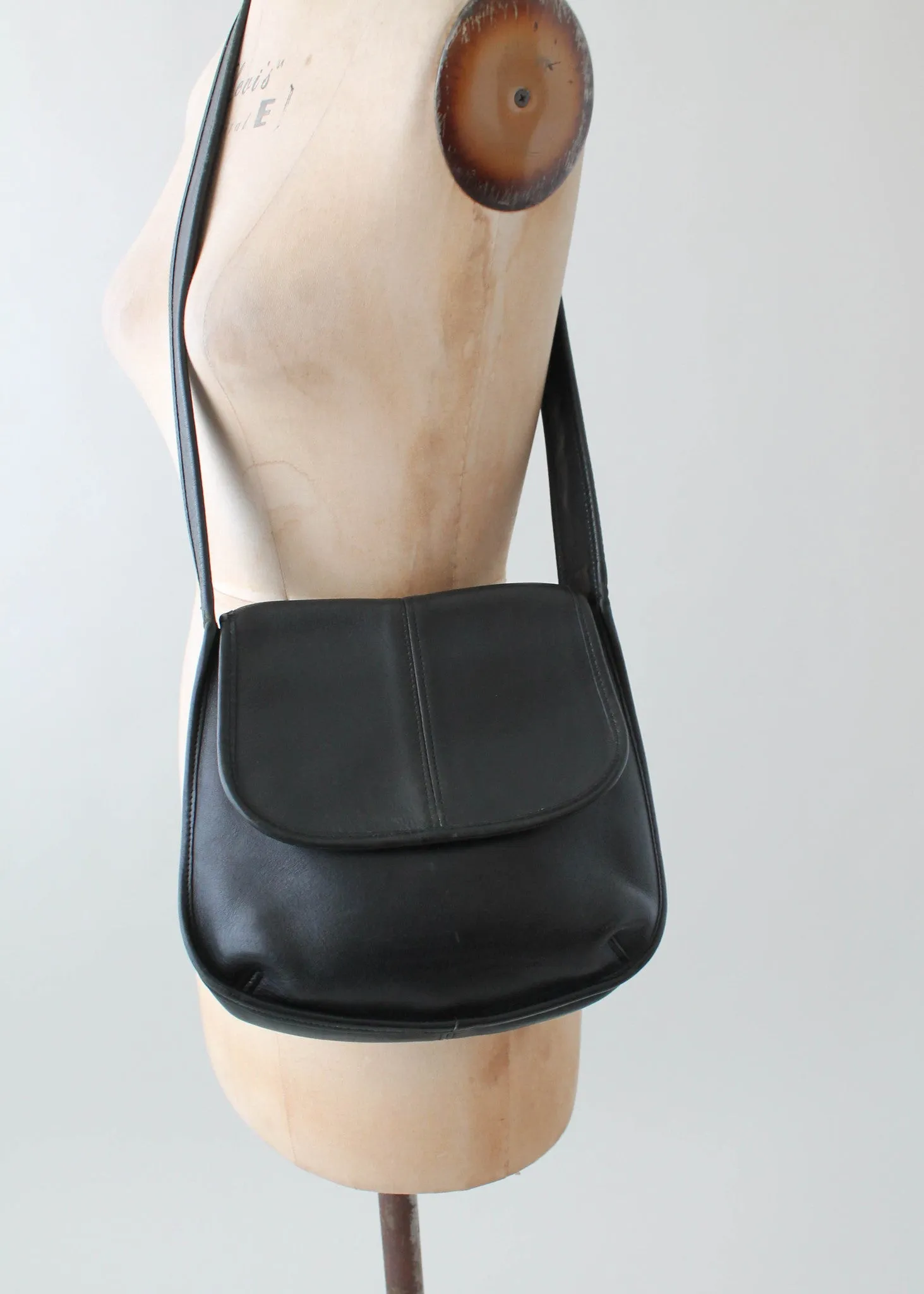 Vintage Coach Black Ergo Flap Purse