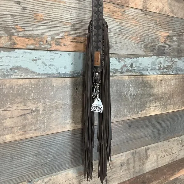 Western Mini Leather Fringe Strap 48" #22706