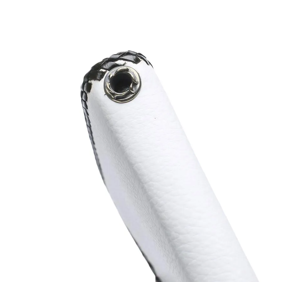 White Leather Scorpion Stingray Biker Wallets