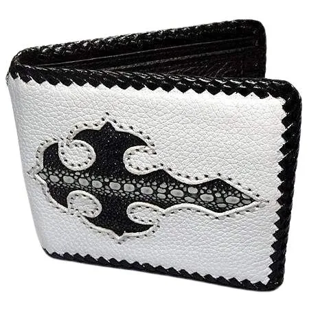 White Stingray Skin Mens Wallets