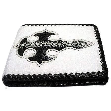 White Stingray Skin Mens Wallets